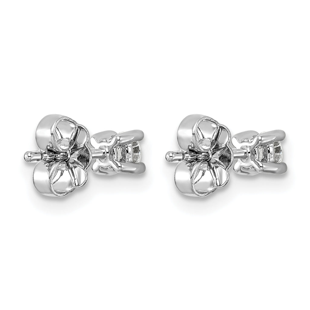 14K White Gold 1/4 ct Certified Lab-Created Diamond VS/SI+ G+, 4-Prong Stud Earrings