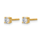 14K Yellow Gold 1/4 ct Certified Lab-Created Diamond VS/SI+ G+, 4-Prong Stud Earrings