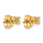 14K Yellow Gold 1/4 ct Certified Lab-Created Diamond VS/SI+ G+, 4-Prong Stud Earrings