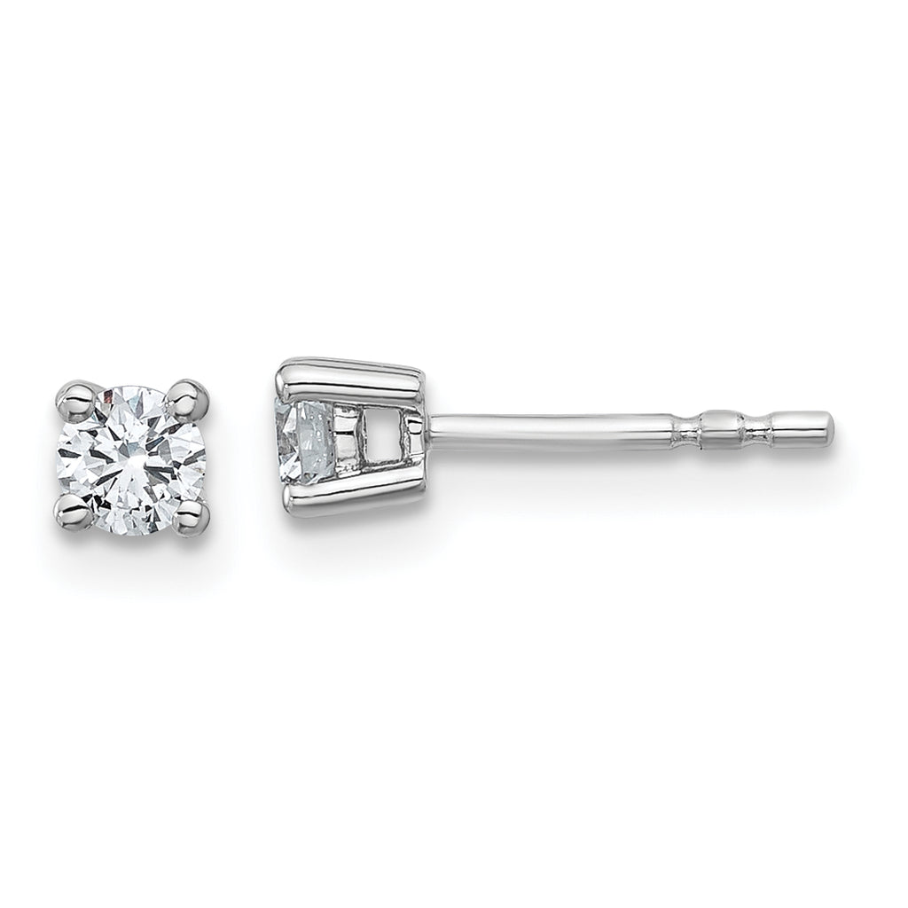 18K White Gold 1/3 ct Lab-Created Diamond VS+ F+, 4-Prong Stud Earrings