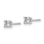 Sterling Silver Rhodium-Plated 1/3 ct Lab-Created Diamond VS/SI+ G+, 4-Prong Stud Earrings