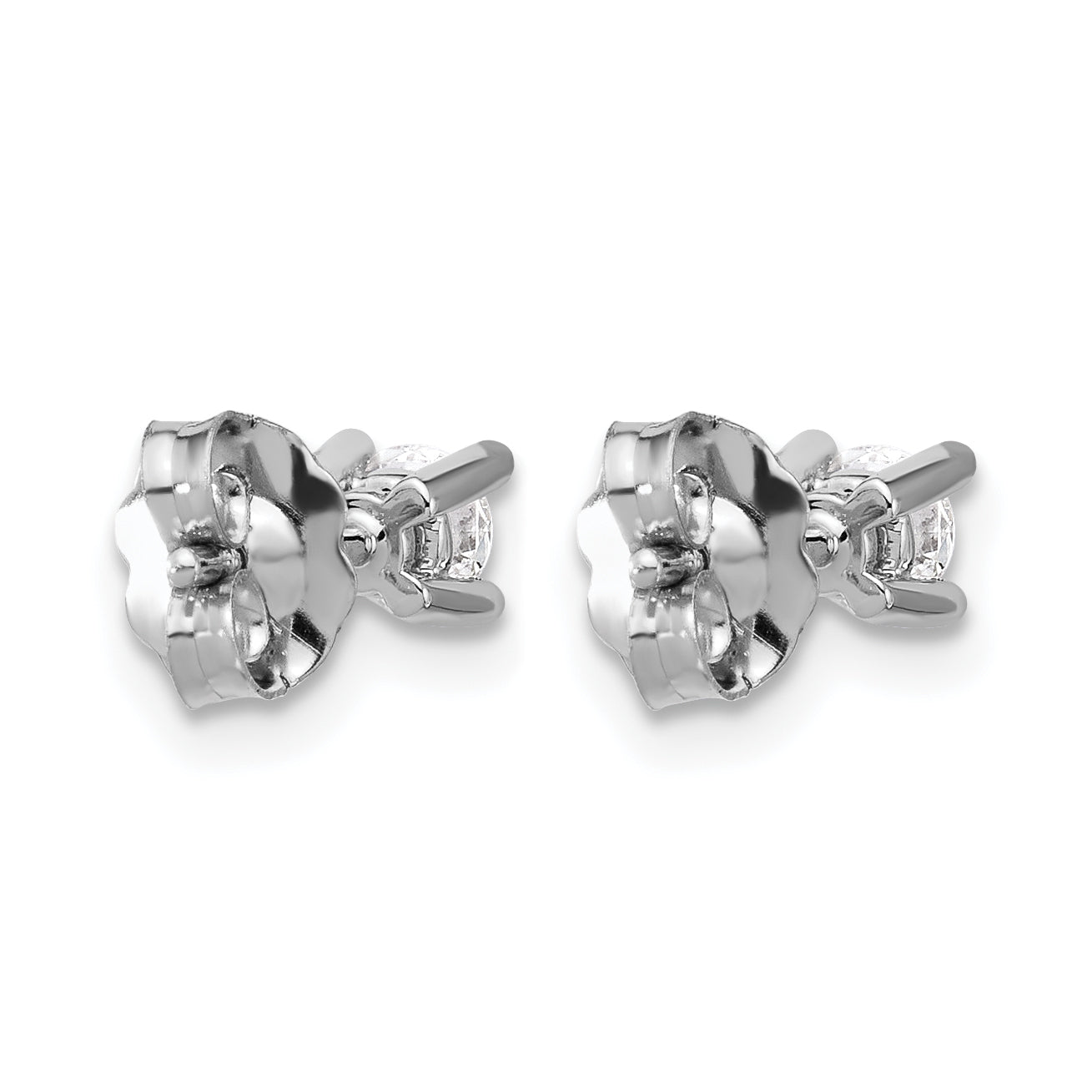 14K White Gold 1/3 ct Lab-Created Diamond VS/SI+ G+, 4-Prong Stud Earrings
