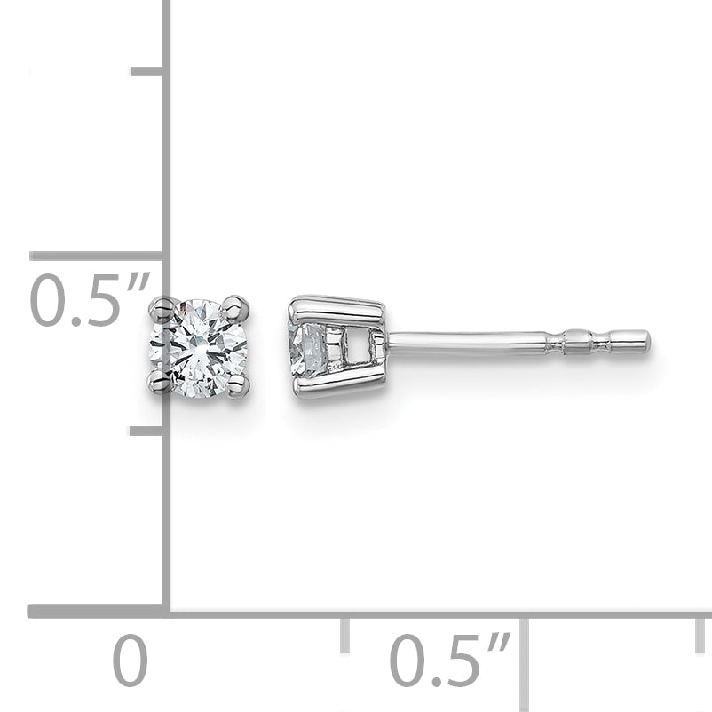 14K White Gold 1/3 ct Lab-Created Diamond VS/SI+ G+, 4-Prong Stud Earrings