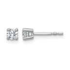 14K White Gold 1/3 ct Certified Lab-Created Diamond VS+ F+, 4-Prong Stud Earrings