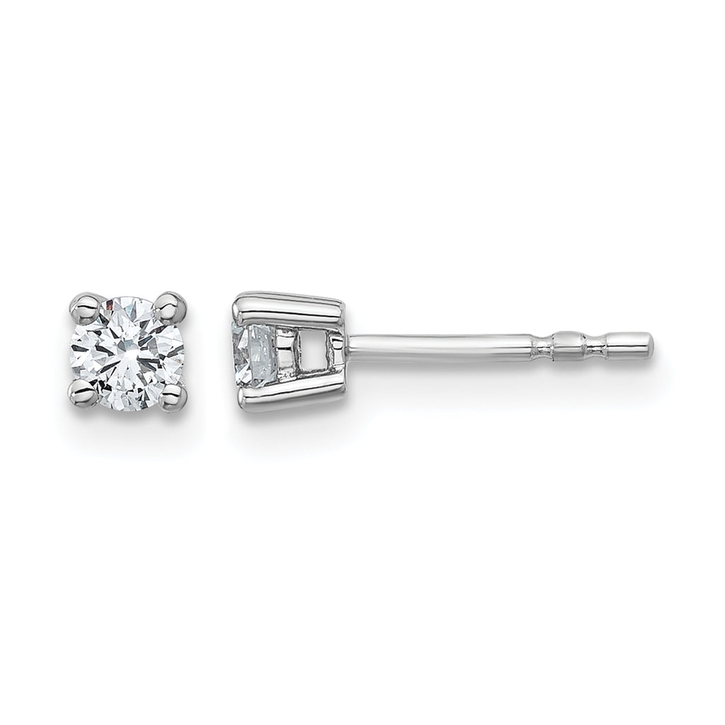 14K White Gold 1/3 ct Lab-Created Diamond VS/SI+ G+, 4-Prong Stud Earrings