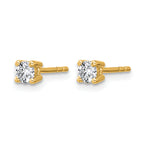 10K Yellow Gold Lab-Created Diamond 4-Prong Stud Earrings