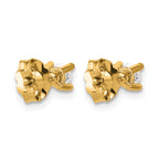 14K Yellow Gold 1/3 ct Certified Lab-Created Diamond VS/SI+ G+, 4-Prong Stud Earrings