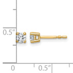 14K Yellow Gold 1/3 ct Certified Lab-Created Diamond VS/SI+ G+, 4-Prong Stud Earrings