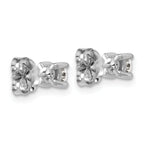 14K White Gold 3/8 ct Lab-Created Diamond VS/SI+ G+, 4-Prong Stud Earrings