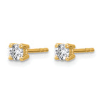14K Yellow Gold 3/8 ct Lab-Created Diamond VS/SI+ G+, 4-Prong Stud Earrings