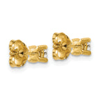 14K Yellow Gold 3/8 ct Lab-Created Diamond VS+ F+, 4-Prong Stud Earrings
