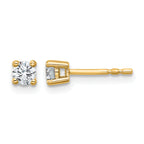14K Yellow Gold 3/8 ct Lab-Created Diamond VS+ F+, 4-Prong Stud Earrings