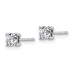 18K White Gold 1/2 ct Lab-Created Diamond VS+ F+, 4-Prong Stud Earrings