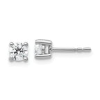 Platinum 1/2 ct Certified Lab-Created Diamond VS+ F+, 4-Prong Stud Earrings