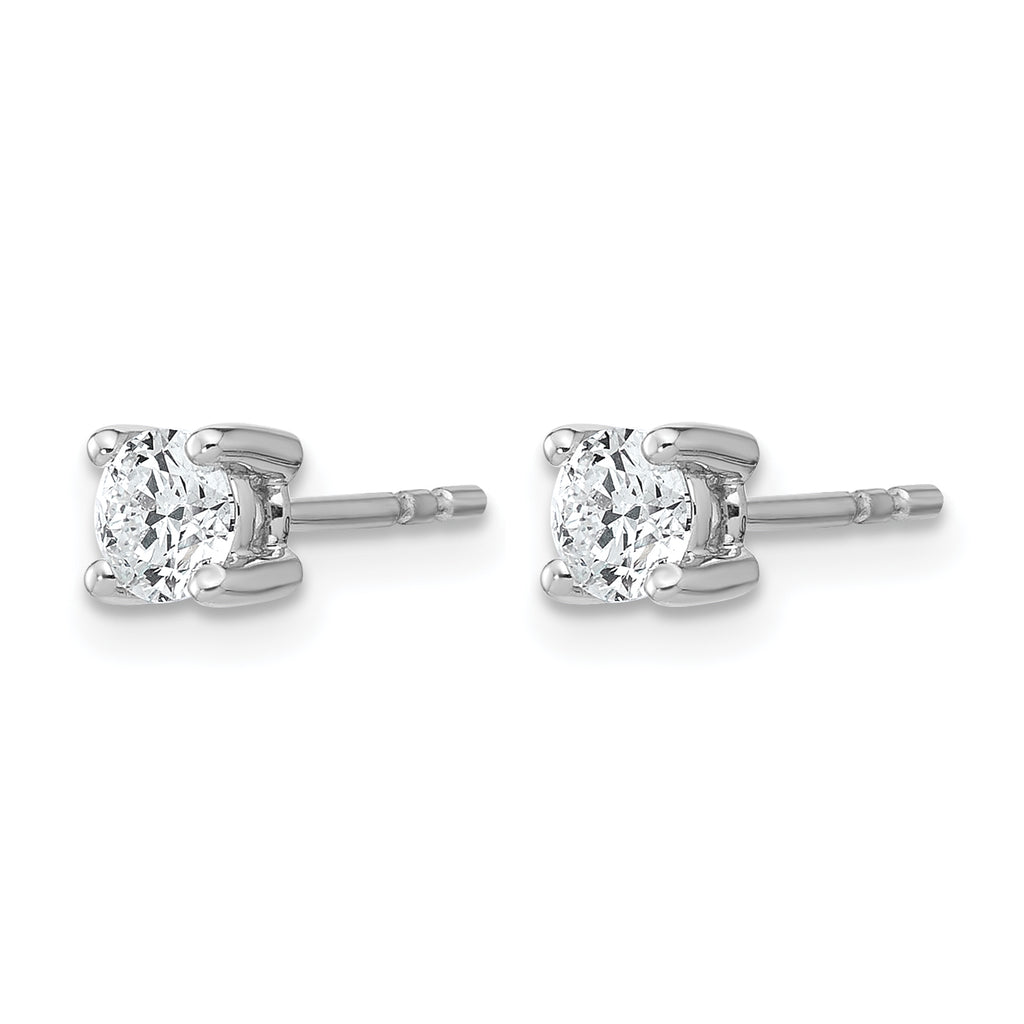 14K White Gold 1/2 ct Certified Lab-Created Diamond VS+ F+, 4-Prong Stud Earrings