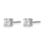 14K White Gold 1/2 ct Certified Lab-Created Diamond VS+ F+, 4-Prong Stud Earrings