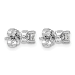 10K White Gold Lab-Created Diamond 4-Prong Stud Earrings