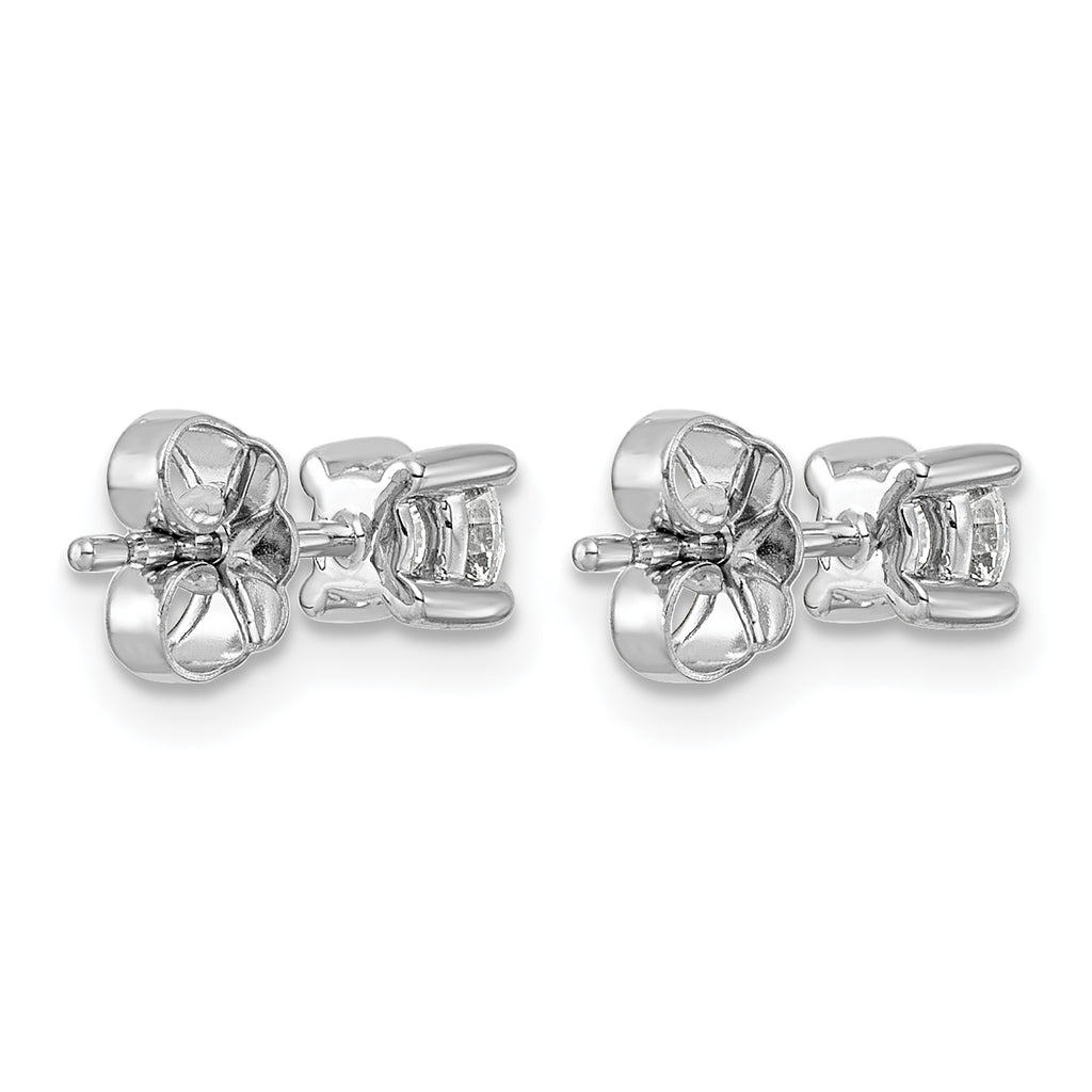 14K White Gold 1/2 ct Lab-Created Diamond VS+ F+, 4-Prong Stud Earrings