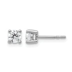 14K White Gold 1/2 ct Lab-Created Diamond VS+ F+, 4-Prong Stud Earrings