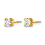 14K Yellow Gold 1/2 ct Certified Lab-Created Diamond VS/SI+ G+, 4-Prong Stud Earrings