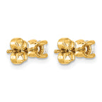 14K Yellow Gold 1/2 ct Certified Lab-Created Diamond VS+ F+, 4-Prong Stud Earrings
