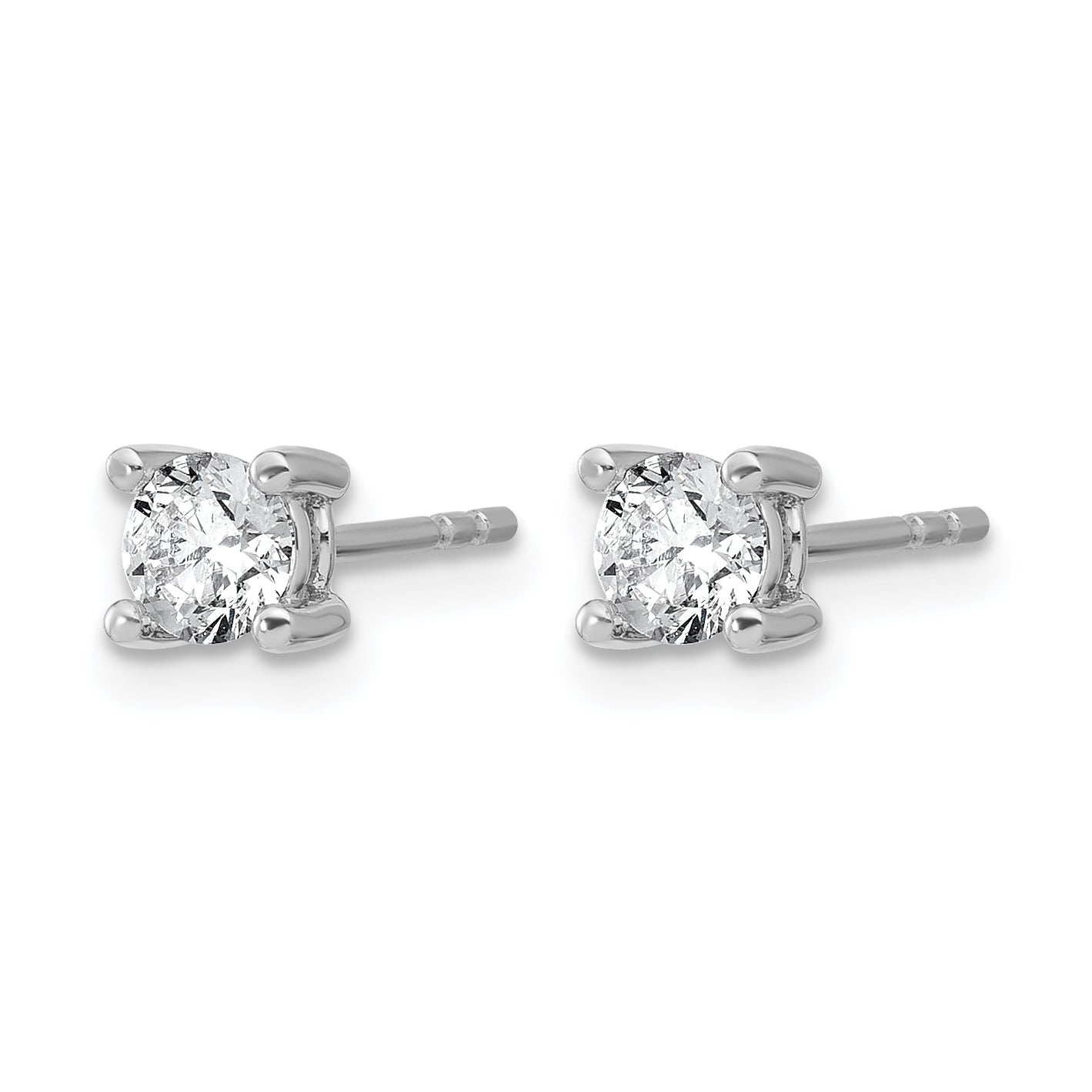 14K White Gold 5/8 ct Certified Lab-Created Diamond VS+ F+, 4-Prong Stud Earrings Secondary image