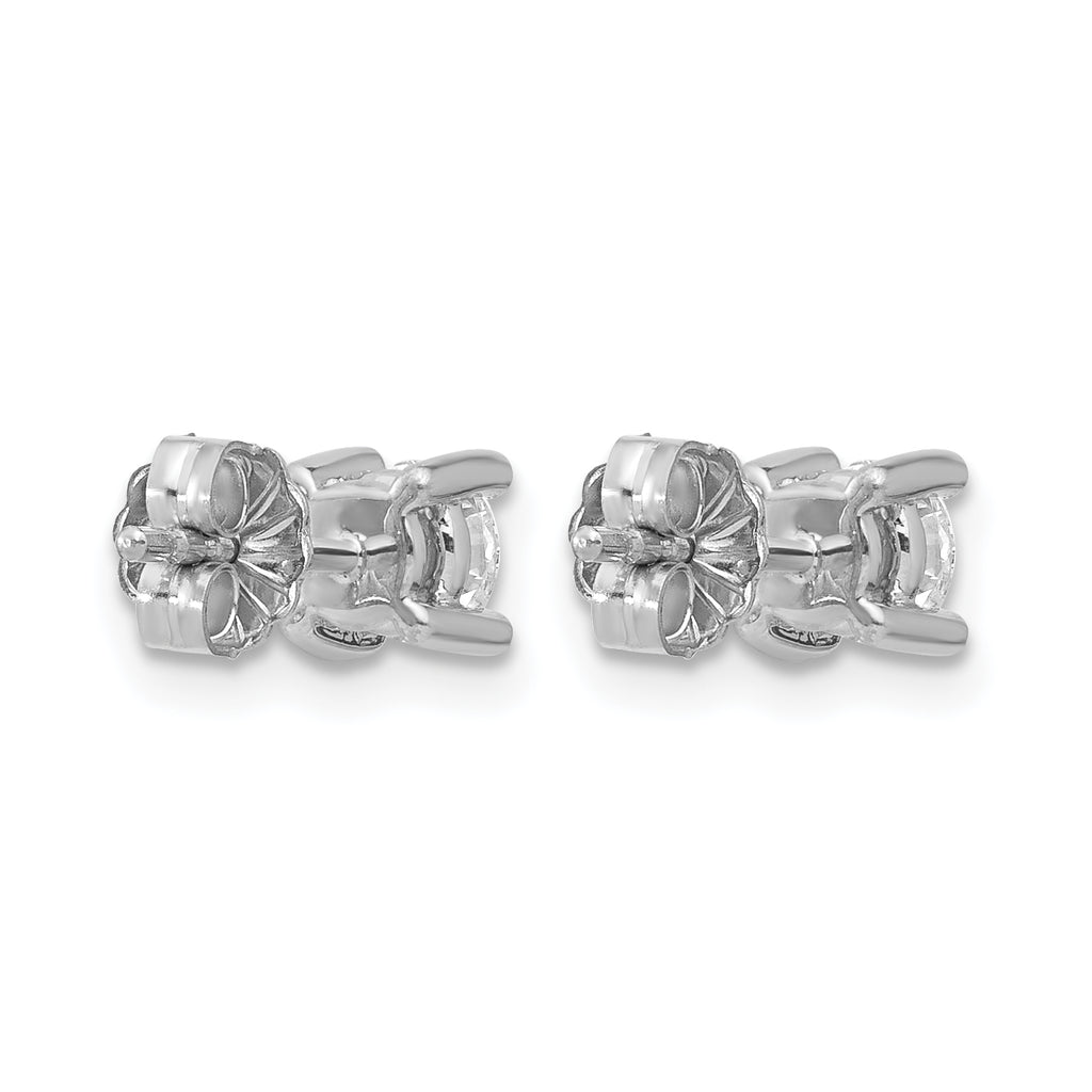 14K White Gold 5/8 ct Certified Lab-Created Diamond VS+ F+, 4-Prong Stud Earrings