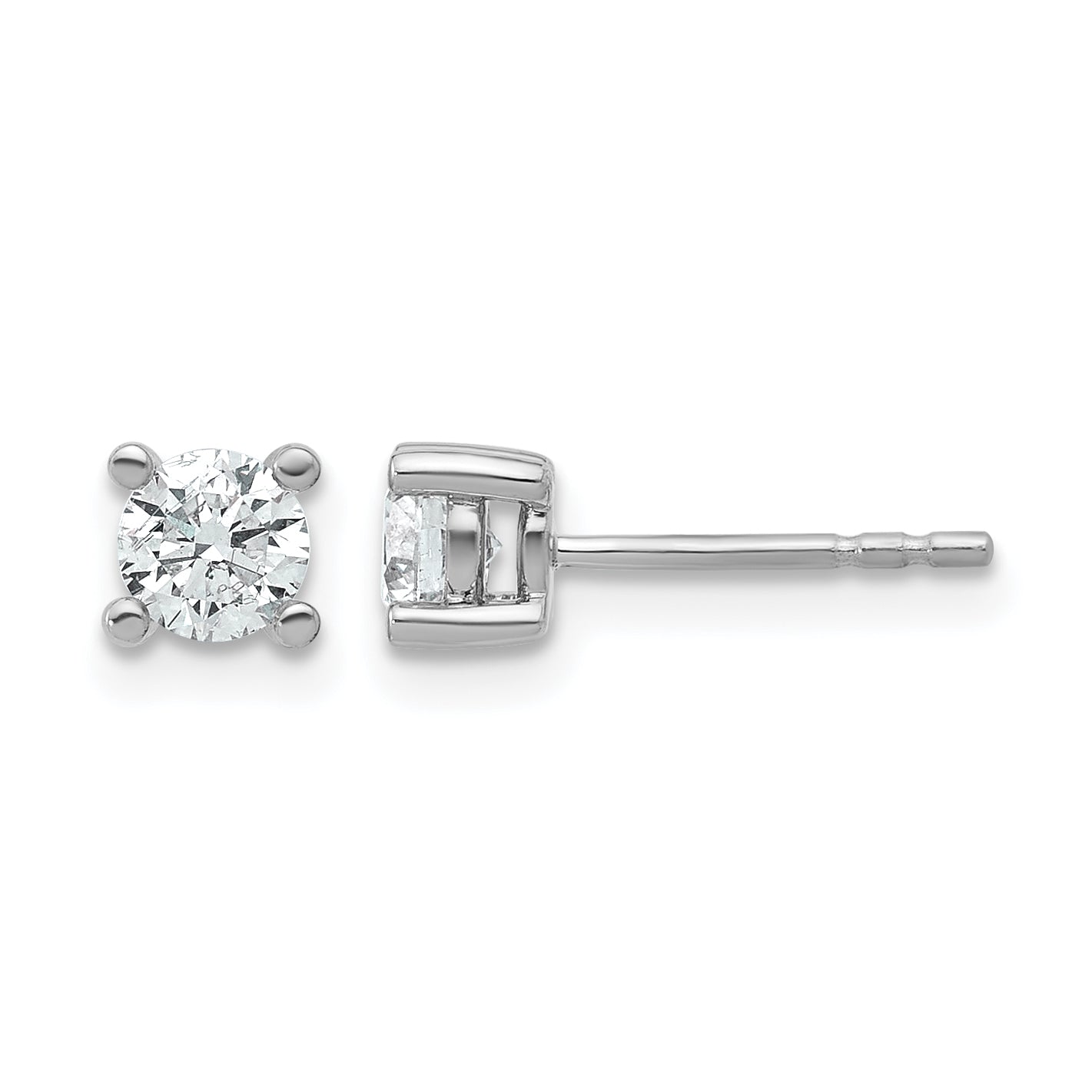 14K White Gold 5/8 ct Lab-Created Diamond VS/SI+ G+, 4-Prong Stud Earrings Main image