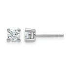 14K White Gold 5/8 ct Certified Lab-Created Diamond VS/SI+ G+, 4-Prong Stud Earrings