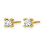 14K Yellow Gold 5/8 ct Lab-Created Diamond VS/SI+ G+, 4-Prong Stud Earrings