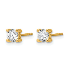 14k 5/8 carat Lab Grown Diamond VS+ F+ Round Complete Four Prong Heavyweight Stud Earrings