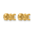 14K Yellow Gold 5/8 ct Certified Lab-Created Diamond VS+ F+, 4-Prong Stud Earrings