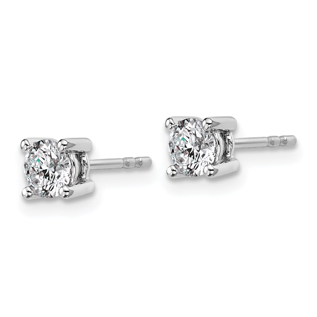 18K White Gold 3/4 ct Certified Lab-Created Diamond VS+ F+, 4-Prong Stud Earrings