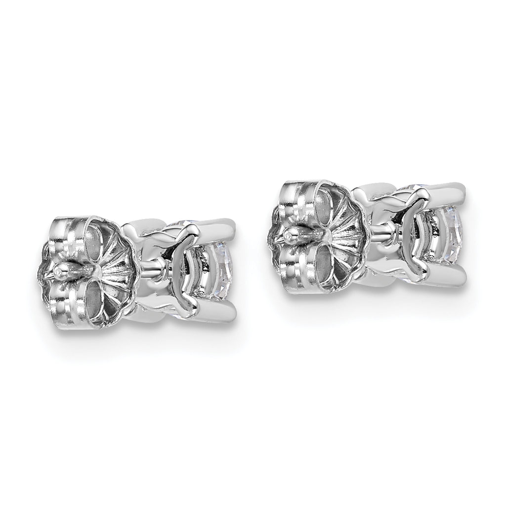 18K White Gold 3/4 ct Lab-Created Diamond VS+ F+, 4-Prong Stud Earrings