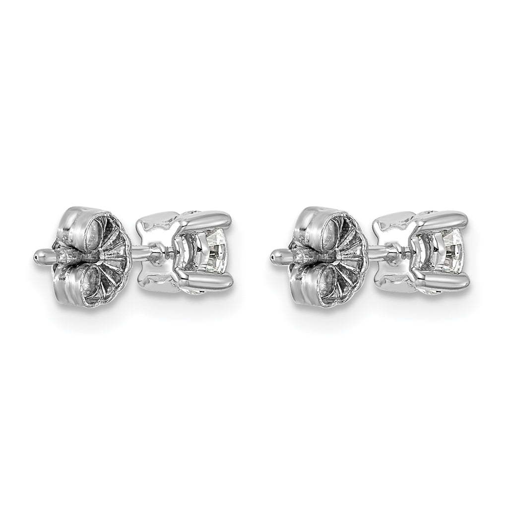 Sterling Silver Rhodium-Plated 3/4 ct Lab-Created Diamond VS/SI+ G+, 4-Prong Stud Earrings
