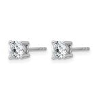 14K White Gold 3/4 ct Certified Lab-Created Diamond VS+ F+, 4-Prong Stud Earrings