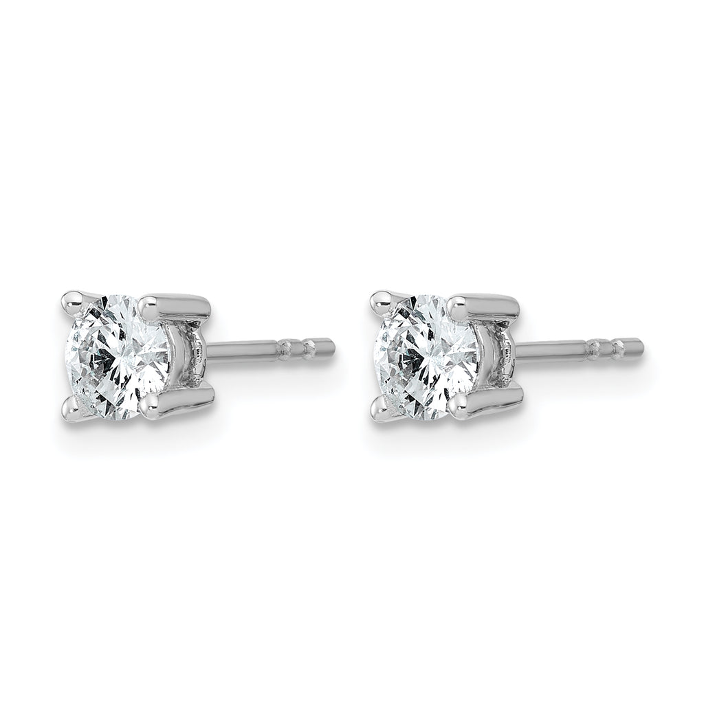 14K White Gold 3/4 ct Lab-Created Diamond VS/SI+ G+, 4-Prong Stud Earrings