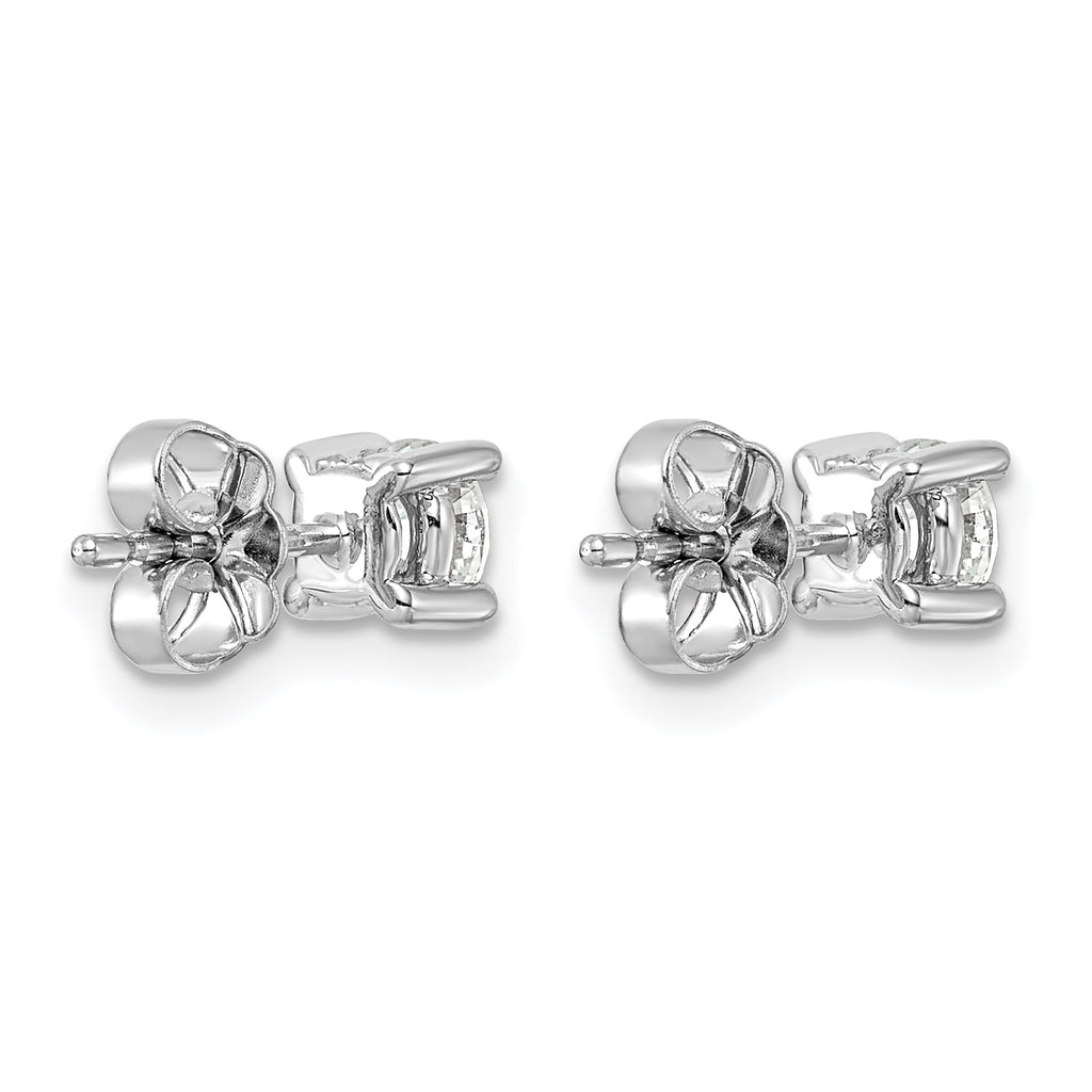 14K White Gold 3/4 ct Certified Lab-Created Diamond VS+ F+, 4-Prong Stud Earrings