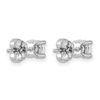 14K White Gold 3/4 ct Lab-Created Diamond VS+ F+, 4-Prong Stud Earrings