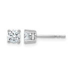 14K White Gold 3/4 ct Certified Lab-Created Diamond VS+ F+, 4-Prong Stud Earrings