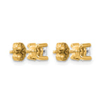 14k 3/4 carat Certified Lab Grown Diamond VS/SI+ G+ Round Complete Four Prong Heavyweight Stud Earrings
