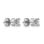 14K White Gold 7/8 ct Lab-Created Diamond VS+ F+, 4-Prong Stud Earrings
