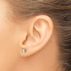 14K Yellow Gold 7/8 ct Lab-Created Diamond VS+ F+, 4-Prong Stud Earrings