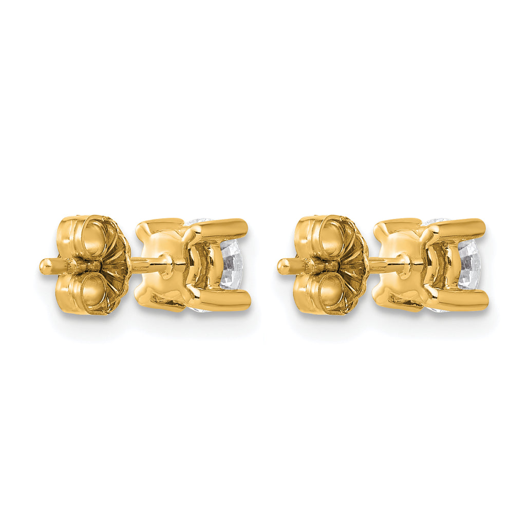 14K Yellow Gold 7/8 ct Lab-Created Diamond VS/SI+ G+, 4-Prong Stud Earrings