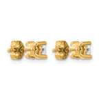 14K Yellow Gold 7/8 ct Lab-Created Diamond VS/SI+ G+, 4-Prong Stud Earrings