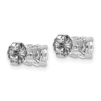 18K White Gold 1 ct Certified Lab-Created Diamond VS+ F+, 4-Prong Stud Earrings