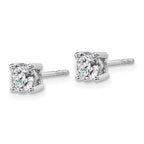 Platinum 1 ct Certified Lab-Created Diamond VS+ F+, 4-Prong Stud Earrings