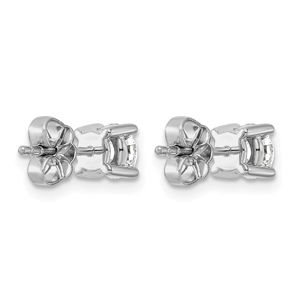 Platinum 1 ct Lab-Created Diamond VS+ F+, 4-Prong Stud Earrings