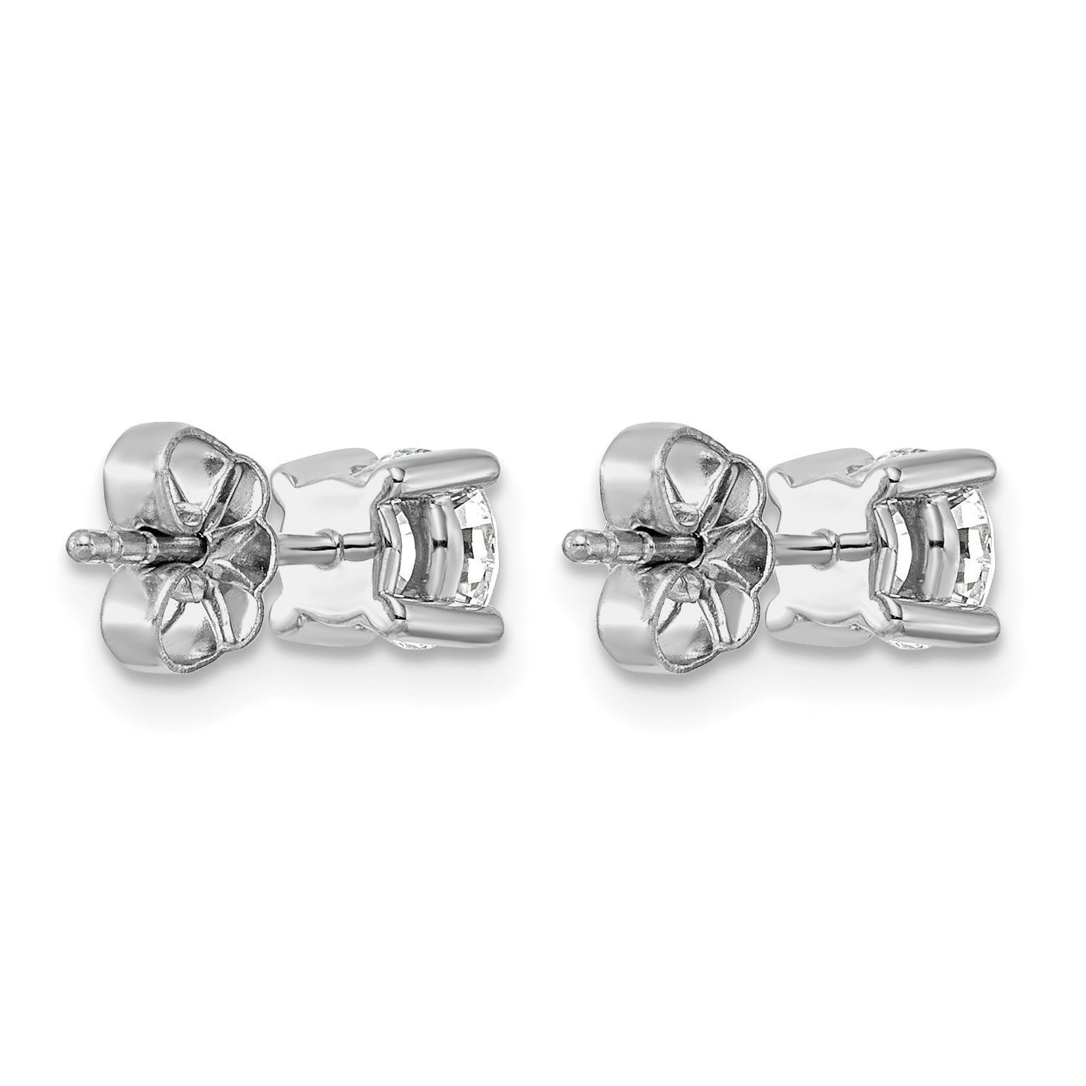 Platinum 1 ct Lab-Created Diamond VS+ F+, 4-Prong Stud Earrings