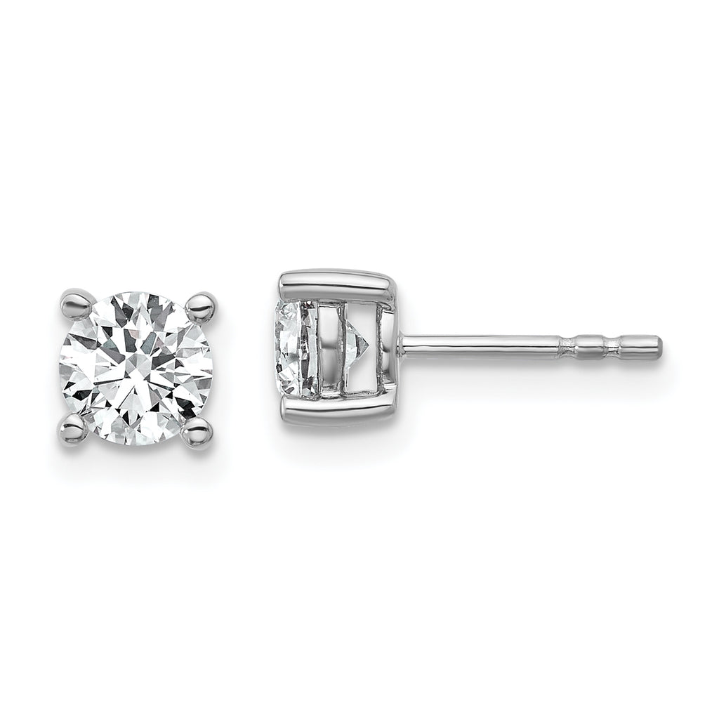 Platinum 1 ct Lab-Created Diamond VS+ F+, 4-Prong Stud Earrings